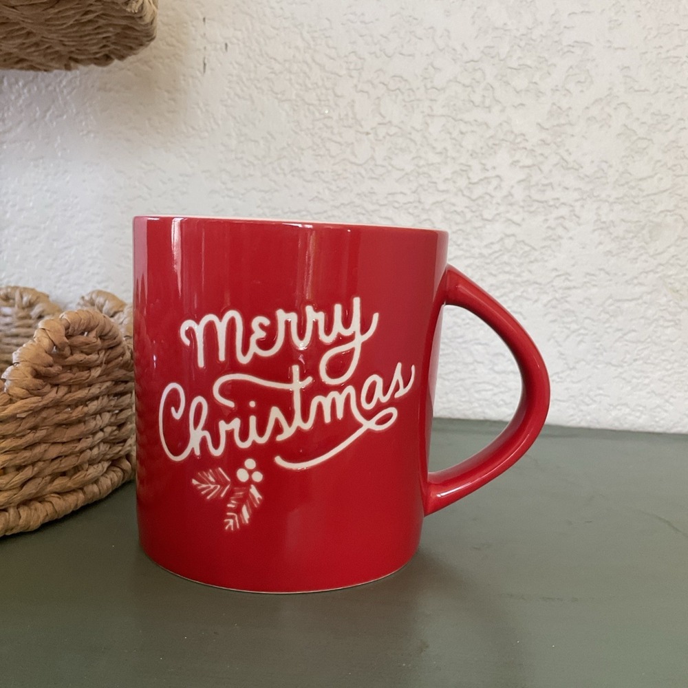 Target Wondershop Red Merry Christmas Holly Mug Holiday